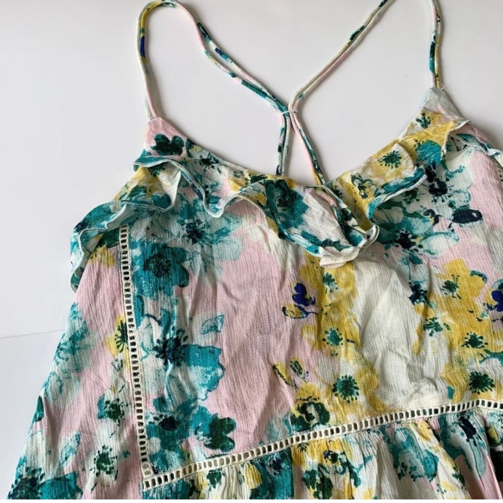 O’Neill 💜 Printed Top Ruffles Size M - Picture 3 of 3